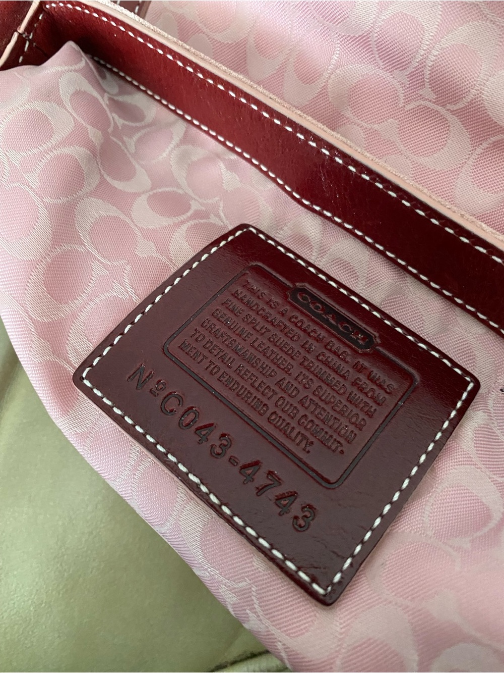 SALE! Authentic Coach Soho Pink Suede Crossbody Wide Strap Flap Leather - Picture 16 of 16
